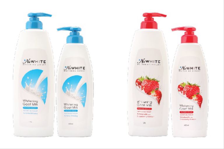 NuWhite shower gel welcoming summer with bright, radiant skin