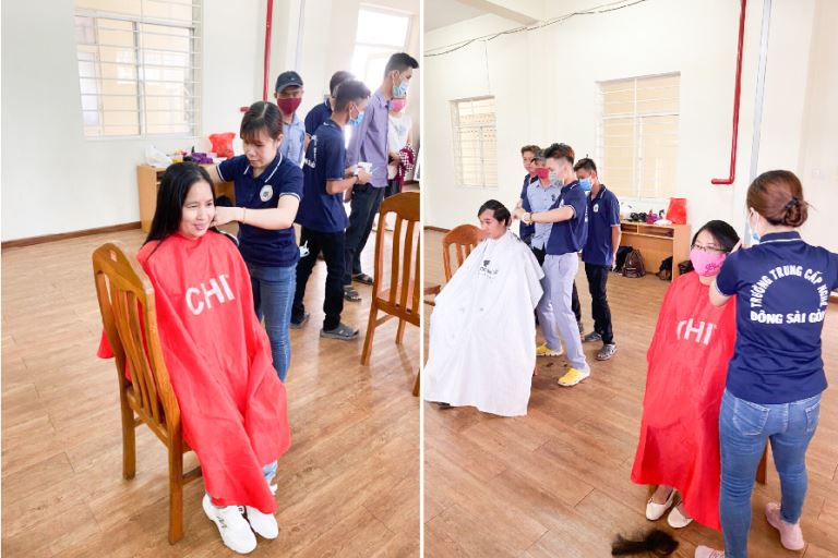 Dr.Clean accompanies the free haircut program for workers – delivering joyfulness to workers