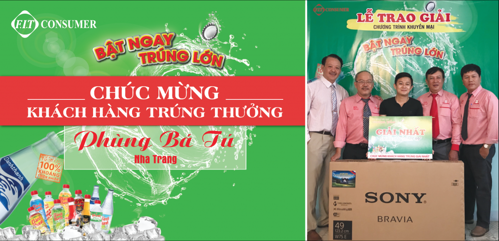 FIT Consumer tiếp tục trao giải cho các khách hàng trúng thưởng chương trình “Bật ngay trúng lớn”