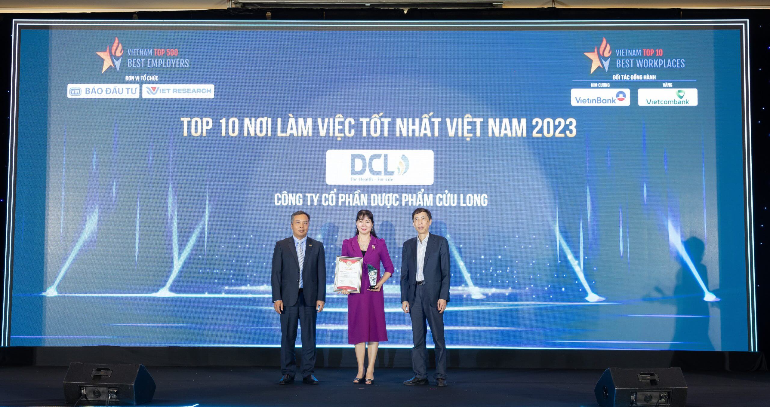 Dược Cửu Long được công nhận TOP 10 nơi làm việc tốt nhất Việt Nam ngành Dược – Thiết bị y tế