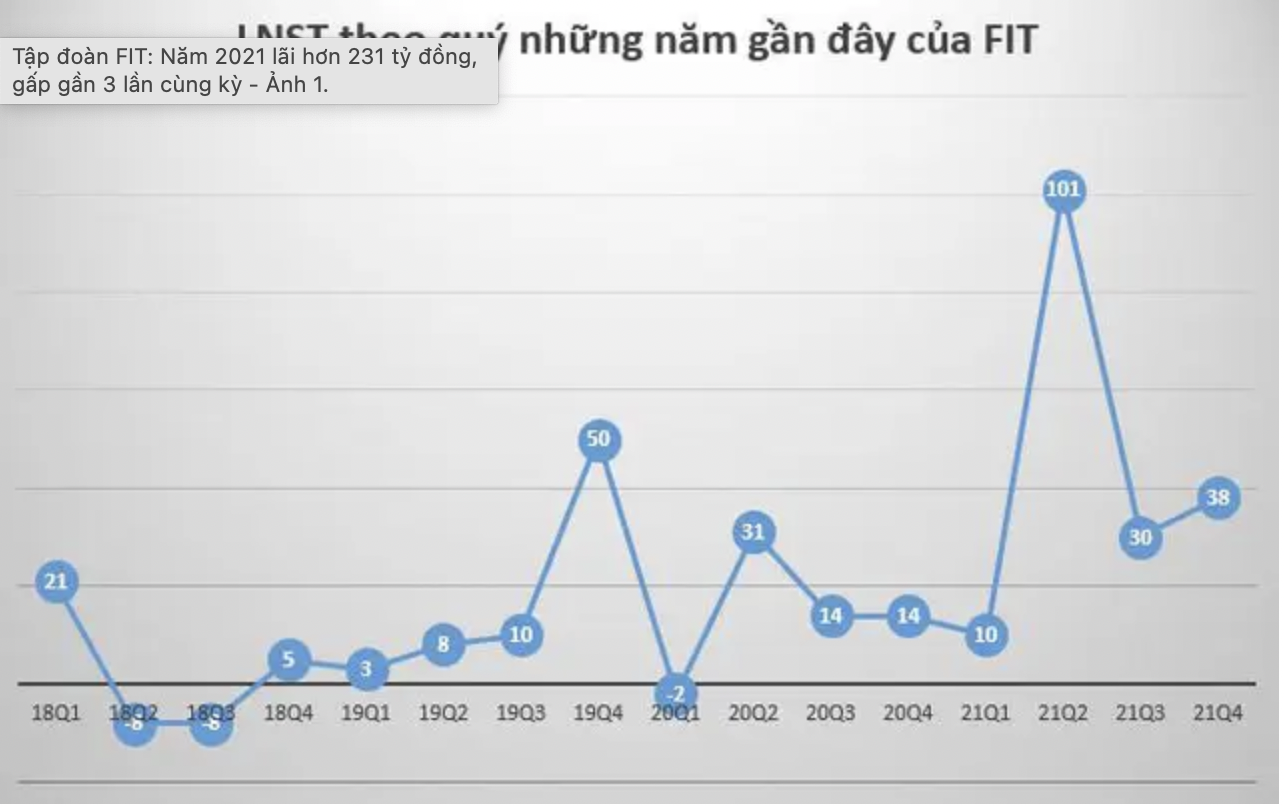 Tập đoàn FIT: Năm 2021 lãi hơn 231 tỷ đồng, gấp gần 3 lần cùng kỳ